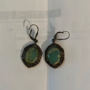 Silver Lapis Dangling Earrings